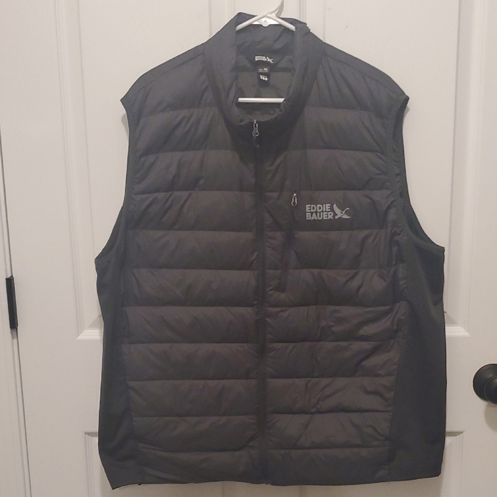 Eddie Bauer Men's Black Quilted Insulated Vest